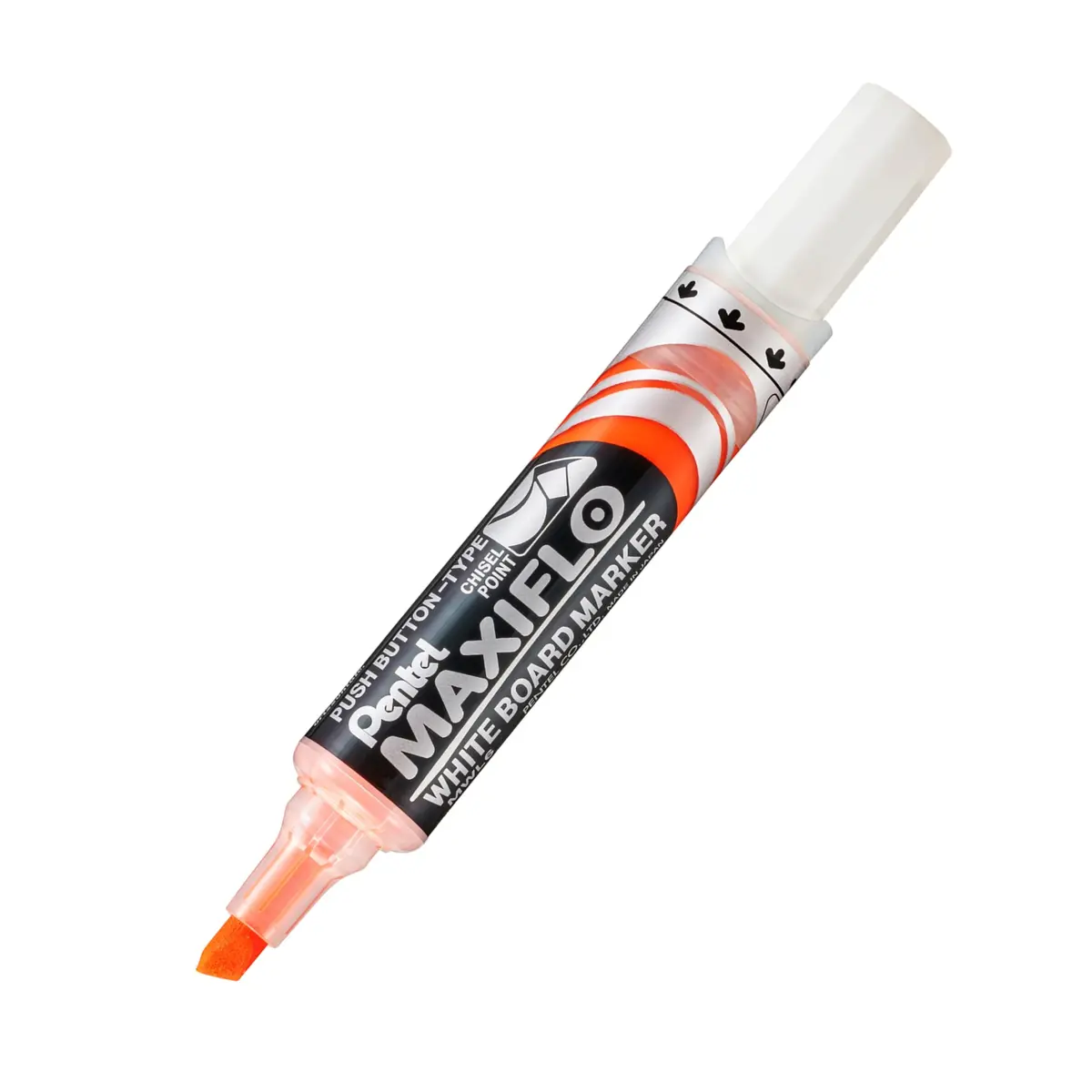 Pentel Marcador Para Quadro Branco MAXIFLO Ponta Chanfrada Laranja MWL6-F