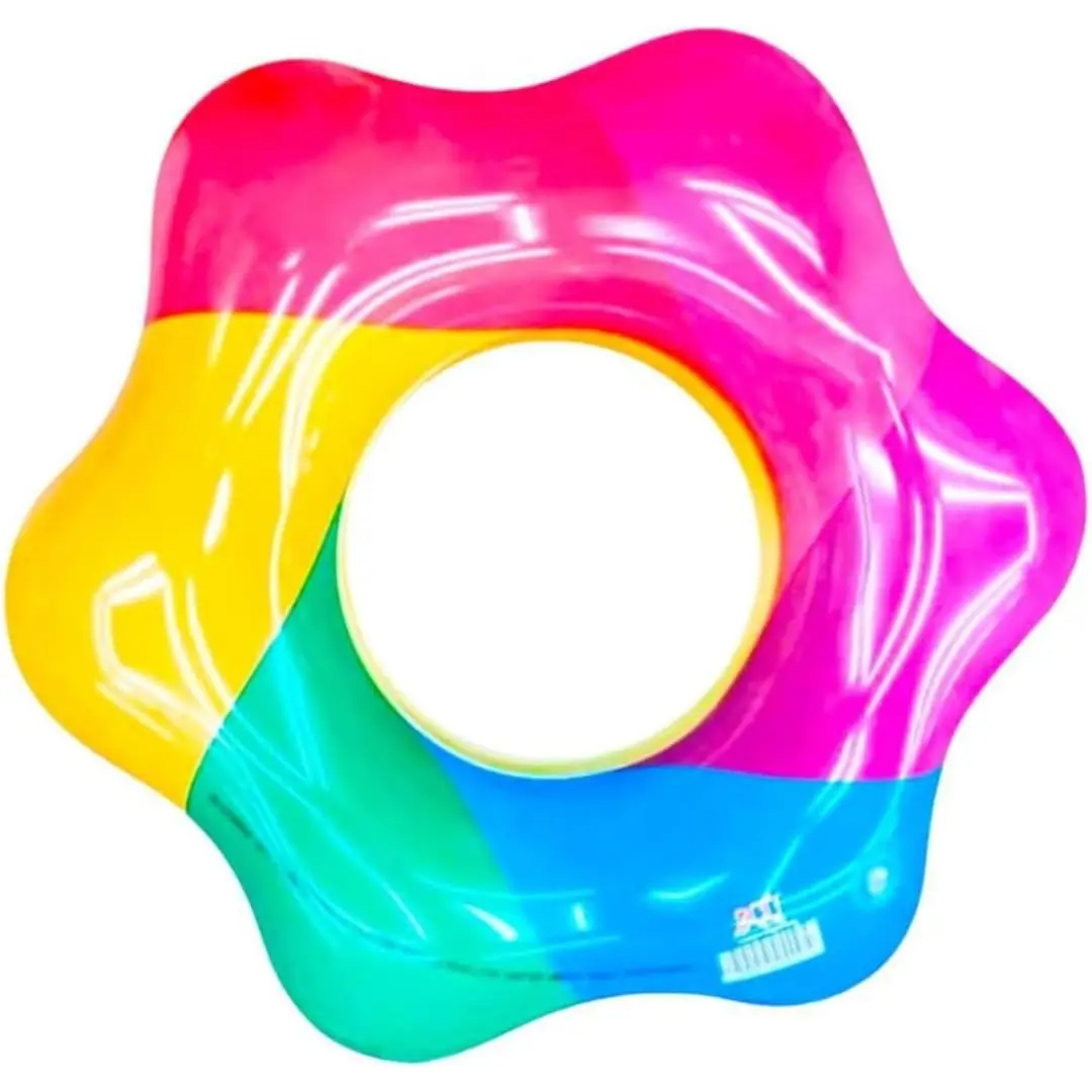 Boia Circular Inflável 60cm Design Estrela Colorida