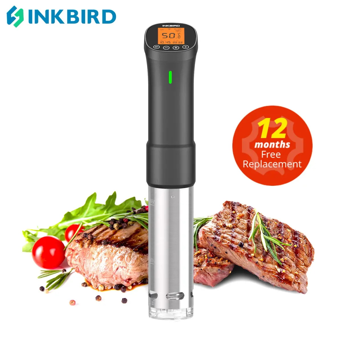 INKBIRD-Fogão de Precisão Wi-Fi, Circulador de Imersão com Componentes em Aço Inoxidável, Poderoso e Durável, Sous Vide Culinário, ISV-200W - 1