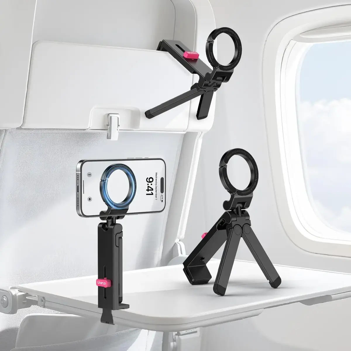 Ulanzi MA88 Overhead Selfie Stick Tripé de telefone leve com braçadeira magnética Tripé de extensão para autoing LiveStreaming Vlog