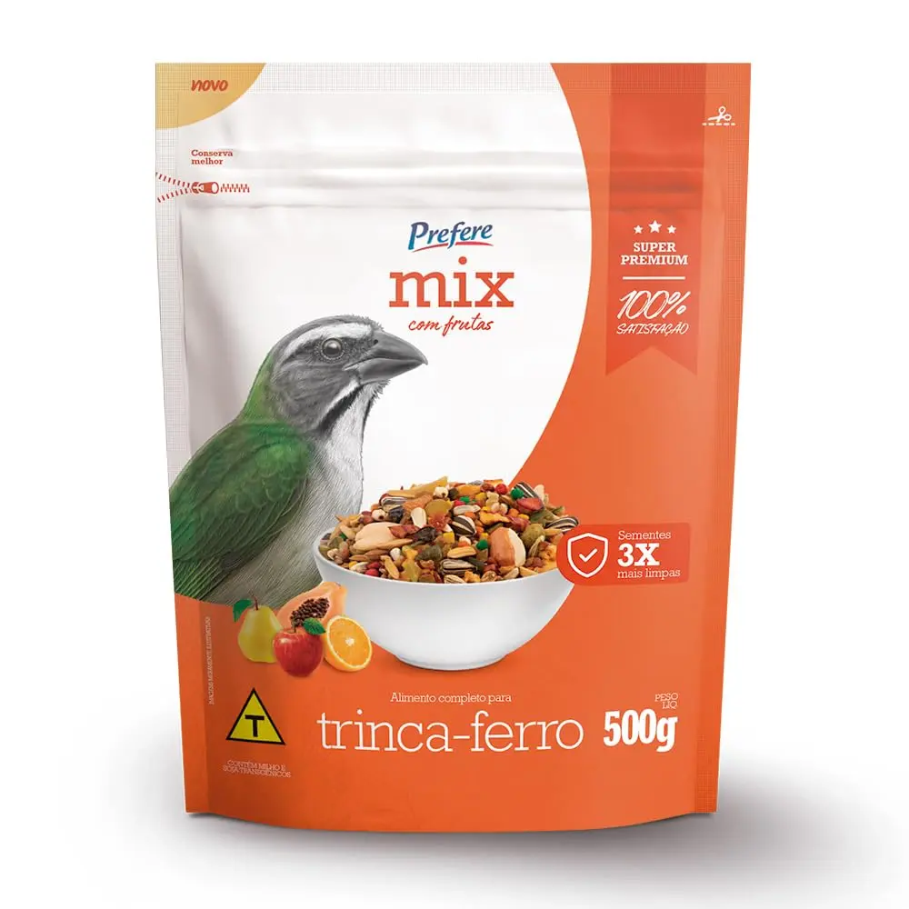Prefere Mix de Sementes para Trinca-Ferro com Frutas 500g