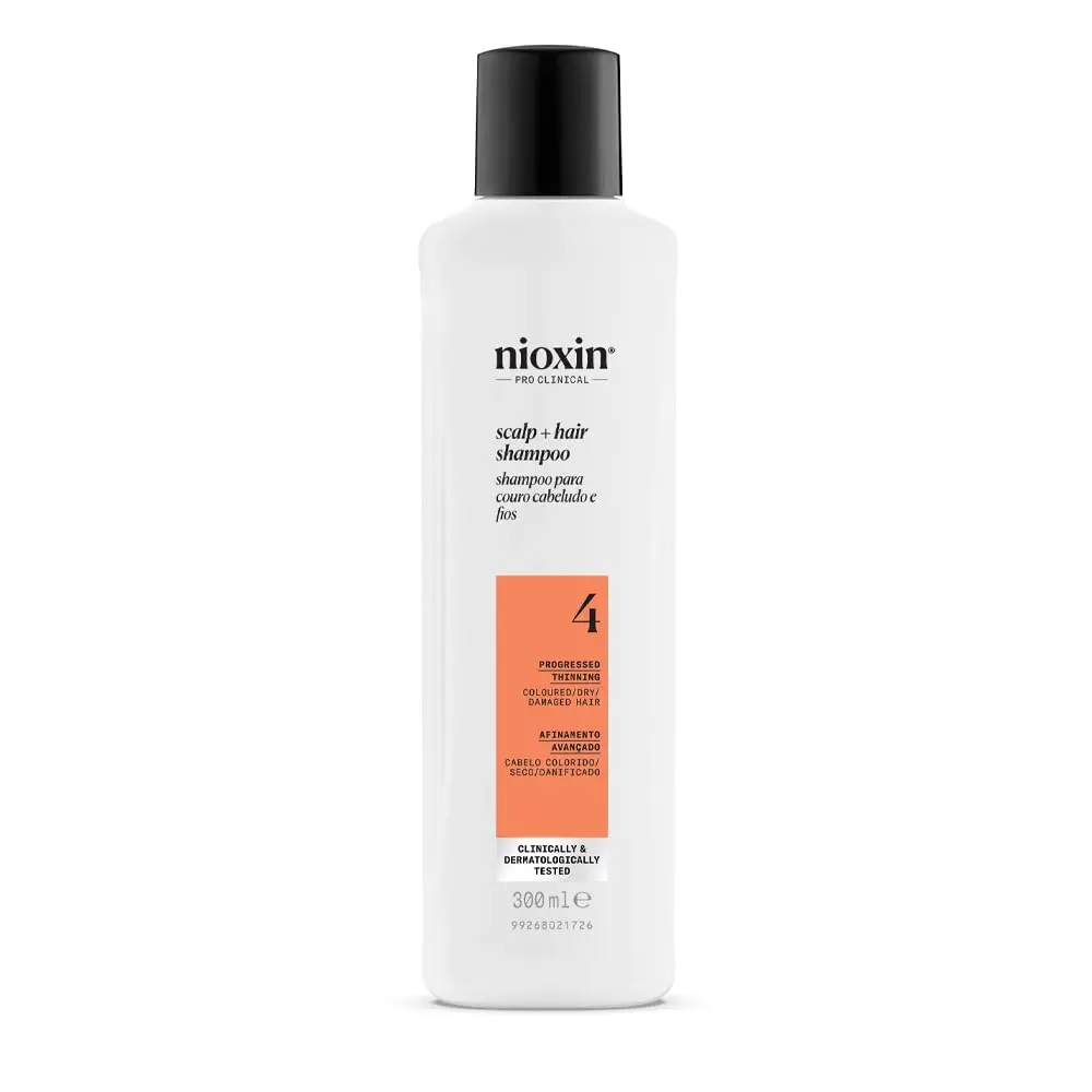 Shampoo para Cabelos Coloridos Nioxin Sistema 4, 300ml | Cabelos Secos, Danificados, Afinamento Avançado