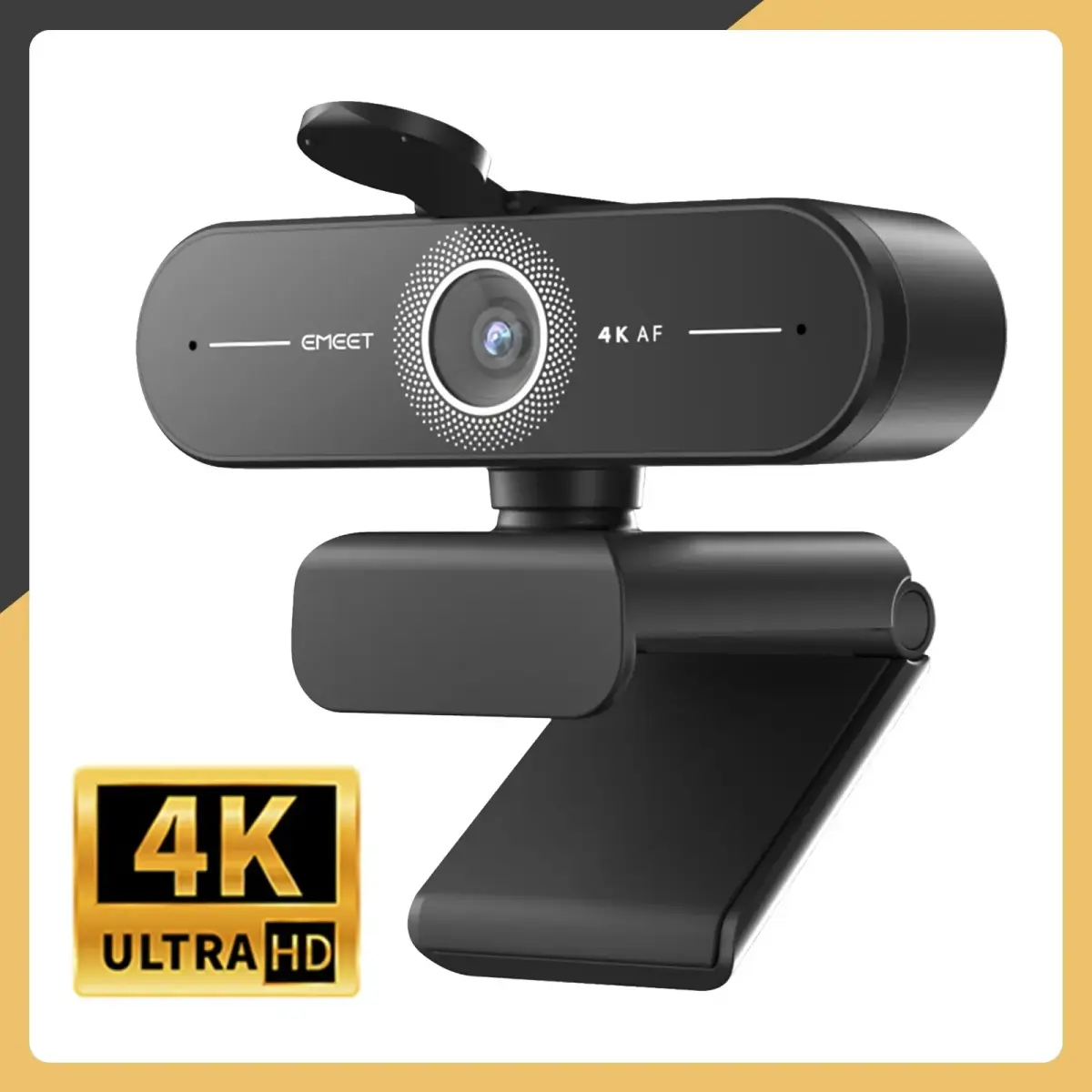 Webcam 4K com Autofoco 1440P 2K, Câmera USB 1080P 60fps EMEET C60E para Streaming/ Chamada de Vídeo/ Reunião Online