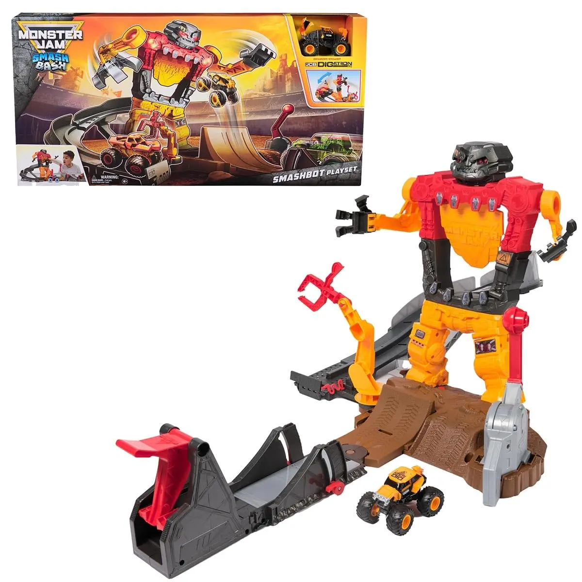 Sunny, Monster Jam, Pista de Corrida, Playset Smashbot, Smash & Bash - 1