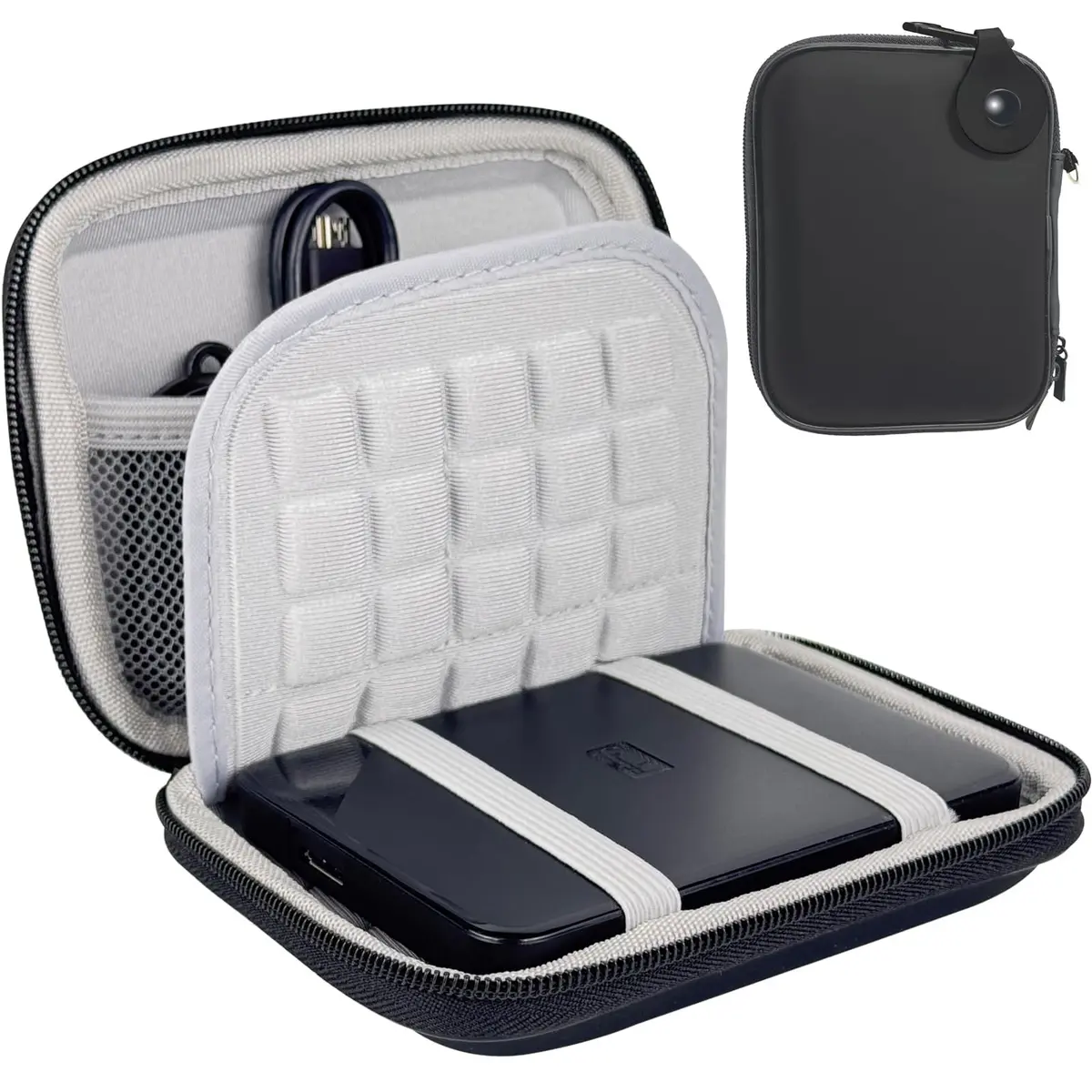 Capa de disco rígido externo 2,5 polegadas, para elemento Western Digital WD e Seagate Expansion Backup e Toshiba 500G 1TB 2TB 3TB 4TB Mala de viagem, Bolsa de viagem de armazenamento de proteção