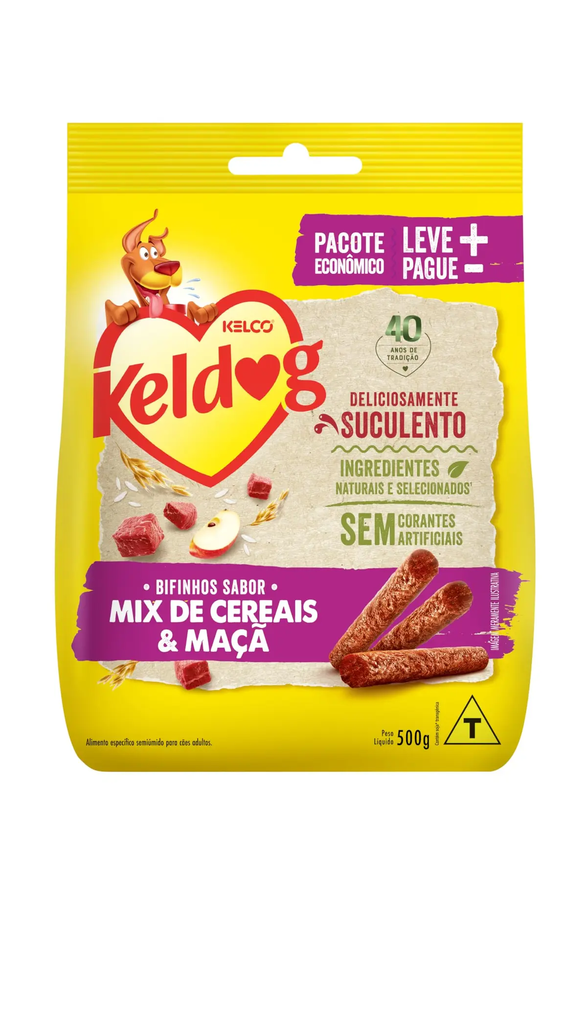 Keldog Bifinho Evolutivo Criadores Mix de Cereais e Maçã 500g - 1