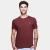 【 Tam.: P M e G e GG】Camiseta Masculina Casual Bordô Colcci - 1