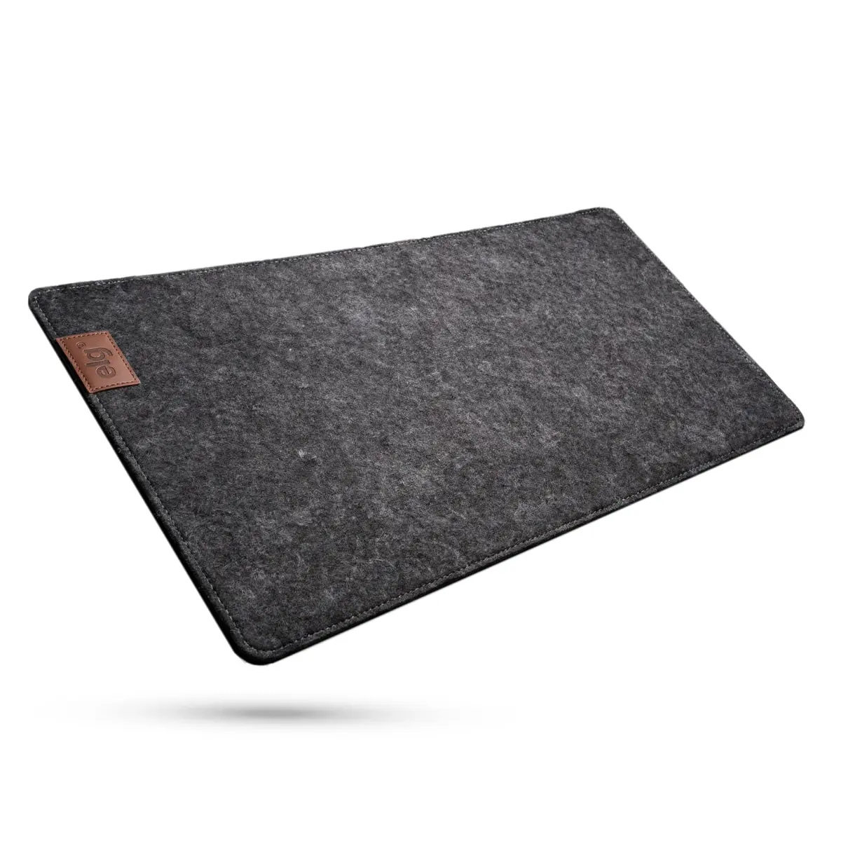 ELG, Mousepad Desk Mat MPEXL-DG, Feltro Premium, Porta-copo em Courino, 900x400x3mm - 1
