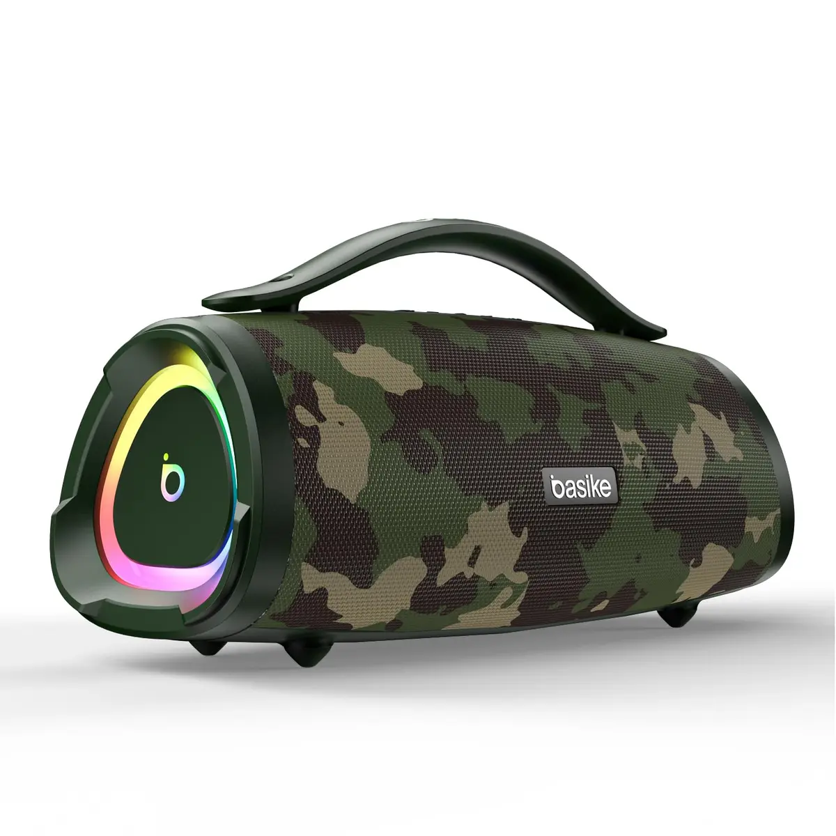 Basike Caixa de Som Bluetooth Portátil, 160W RMS (200W Pico), TWS/EQ/IPX6 | Som de Alta Fidelidade, Microfone Integrado, EQ, RGB, IPX6, 12h de Bateria para Home Theater, Festa e Exterior