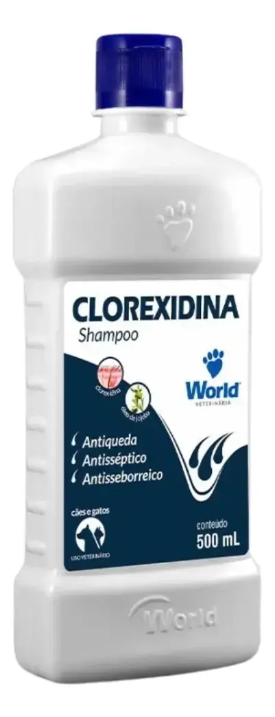 Shampoo para cães Clorexidina World Fragrância Suave Frasco 500 Ml - 1