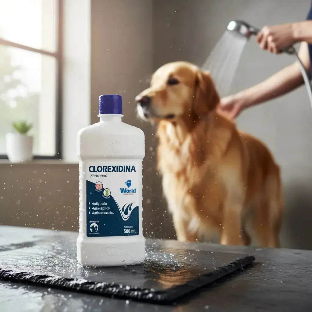 Shampoo para cães Clorexidina World Fragrância Suave Frasco 500 Ml thumbnail 2