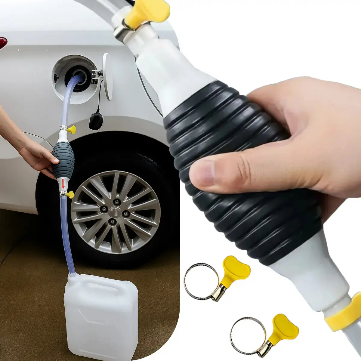 Bomba De Sucção Manual Para Transferência De Gasolina Etanol Óleo Água Premium - Aero Home - 1