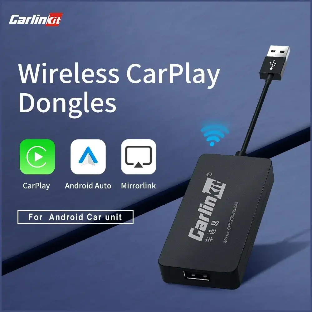 Venda Flash Carlinkit usb sem fio e com fio carplay dongle android caixa de ia automática mirrorlink carro multimídia player bluetooth conexão automática - 1