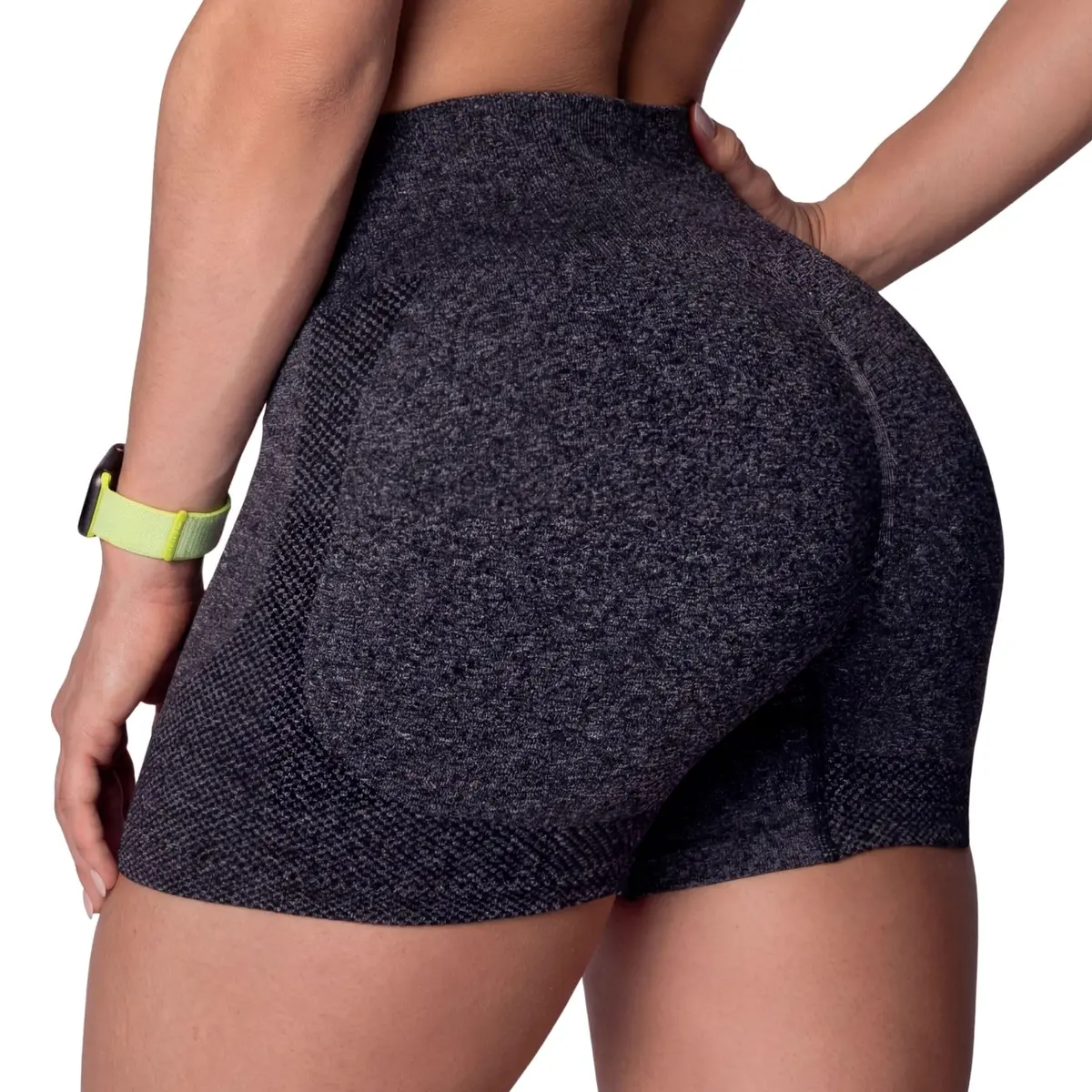 Short Academia Push Up Levanta Bumbum Zero Transparência Sem Costura Poliamida Elastano Feminino Selene - 1