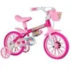 Bicicleta Infantil Aro 12 Freio Tambor 1 Marcha Cestinha Nathor - Rosa - 1