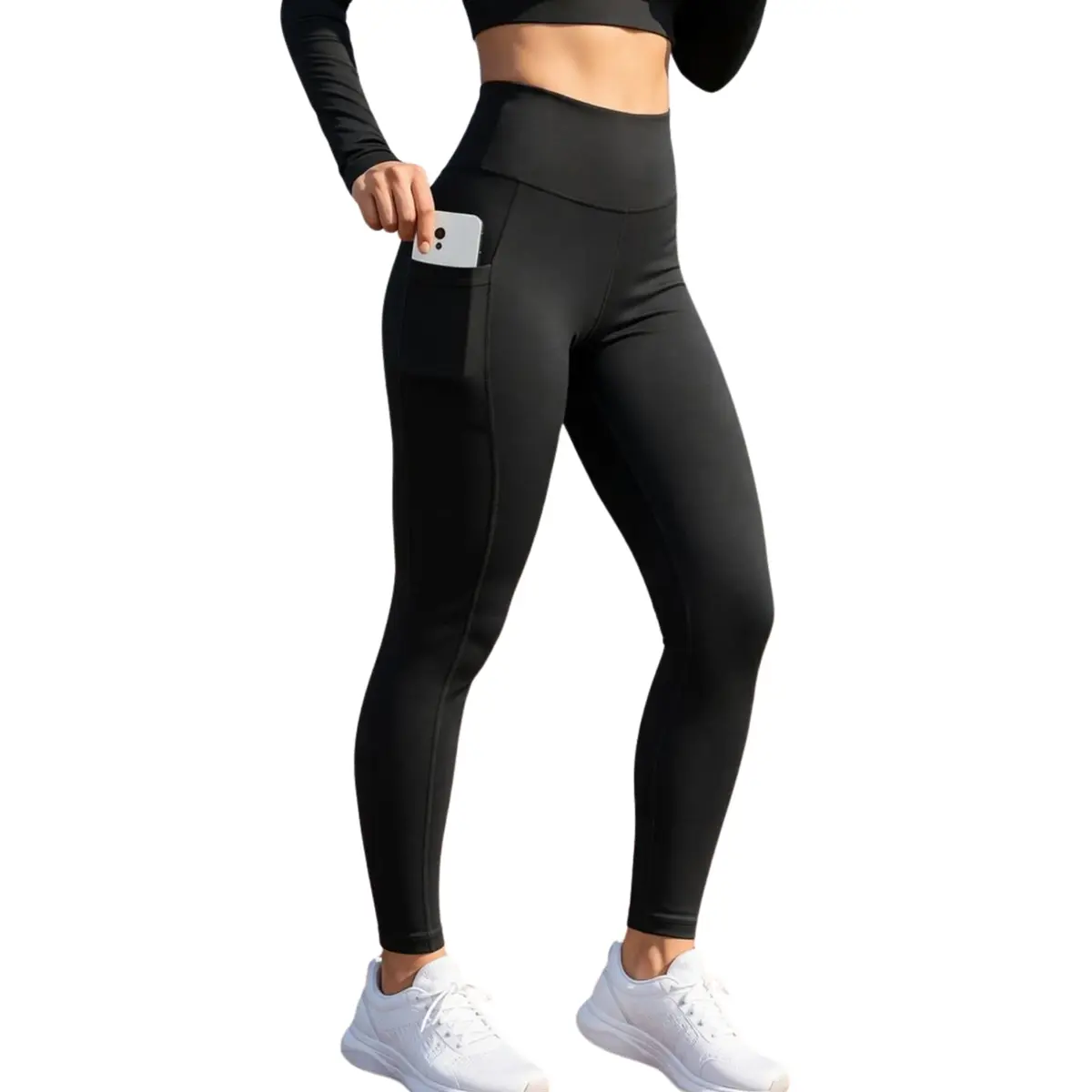Calça Legging Feminina com Bolso Lateral e Cintura Alta | Suplex Confortável para Academia, Treino e Dia a Dia. - 1