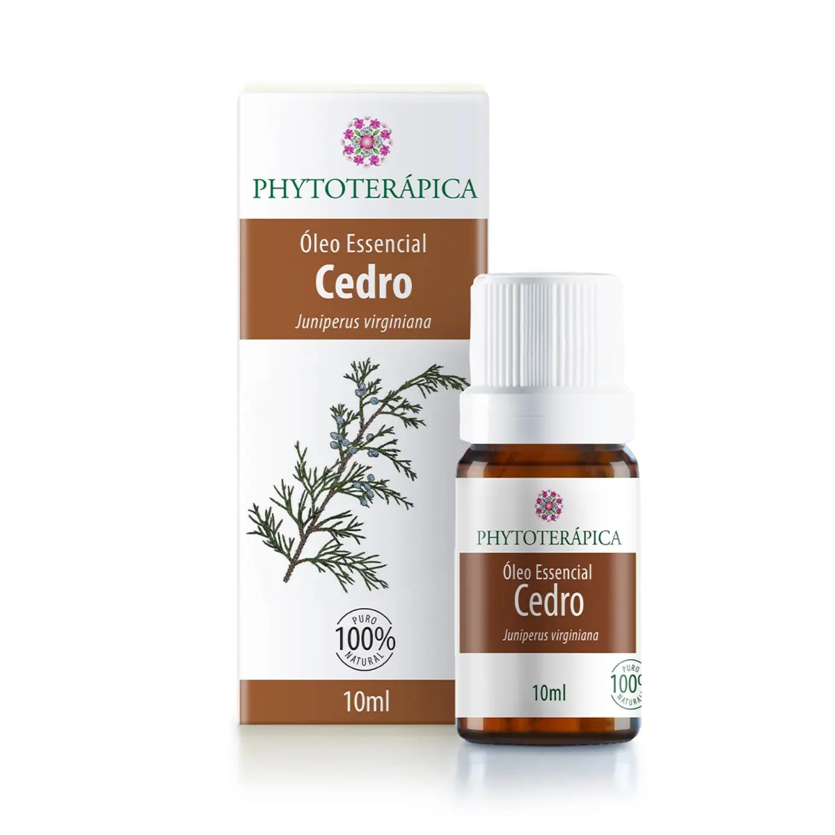 Óleo Essencial de Cedro Phytoterápica 10ml - 100% Puro e Natural para Difusor, Massagem e Aromaterapia