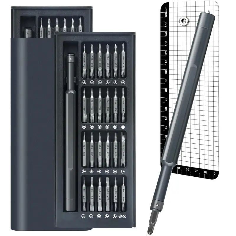 Conjunto de chave de fenda magnética 49 em 1, kit de chave de fenda de precisão, conjunto de ferramentas de reparo eletrônico para laptop, computador iphone, ps5, xbox, macbook - 1