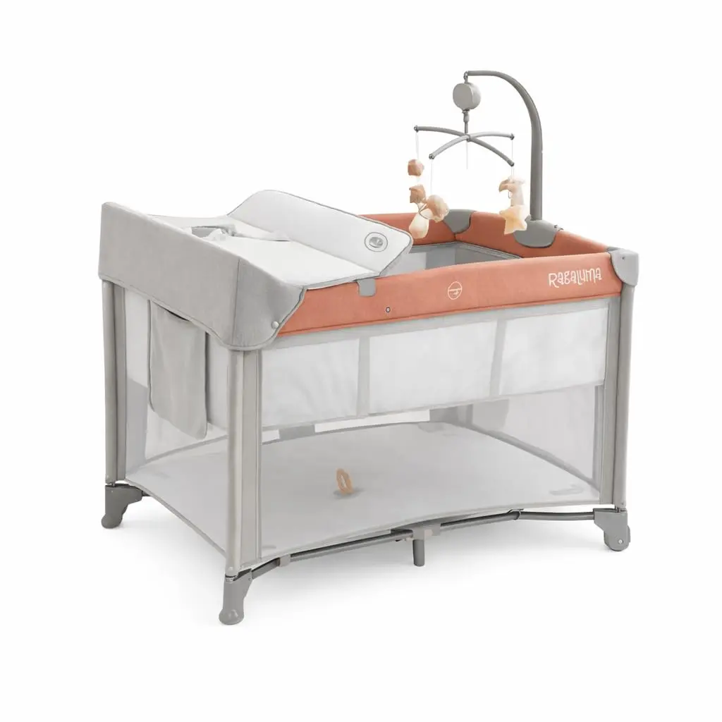 Berço Portátil Moisés SleepGuard Ragaluma com Balanço Mobile Musical Altura Regulável e Proteção contra Insetos Suporta até 15kg (Rosa)
