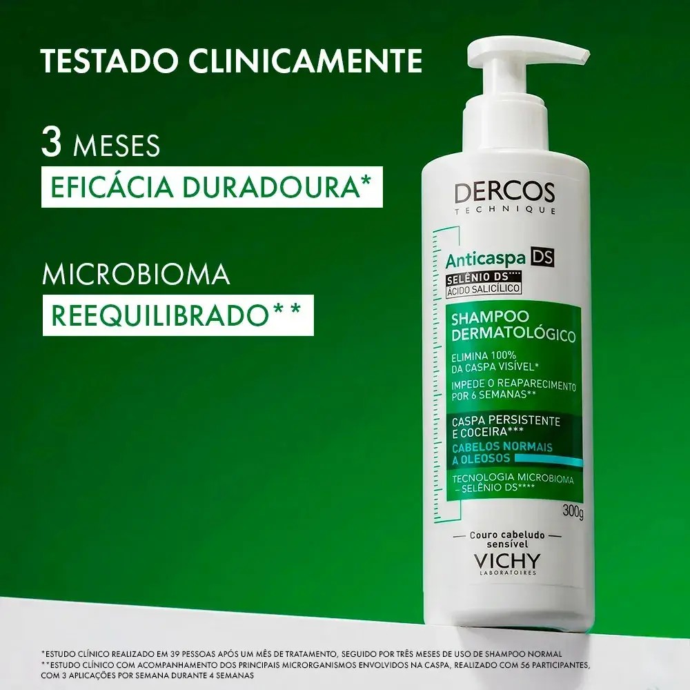 Shampoo Anticaspa Cabelos Normais a Oleosos, Dercos DS Vichy, 300g thumbnail 5