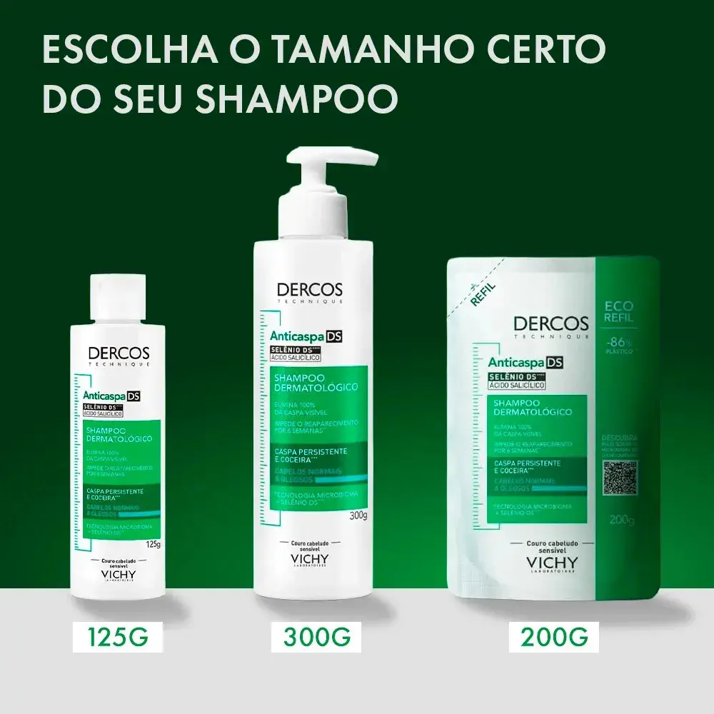 Shampoo Anticaspa Cabelos Normais a Oleosos, Dercos DS Vichy, 300g thumbnail 10