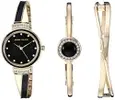 Kit feminino com relógio e pulseiras elegantes - Anne Klein - 1