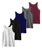 【Tam.: P M G e GG】Kit 5 Camisetas Regatas Masculina Lisa Básica Academia Dry - 1