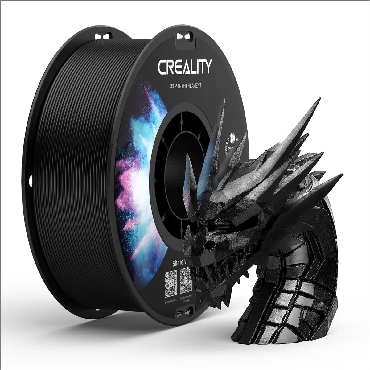 Creality PETG Filamento 1,75 para impressora 3D: Excelente resistência, alta precisão dimensional com precisão de +/- 0,02 mm, Carretel de 1kg(2,2lbs) Compatível com a maioria das impressoras 3D FDM