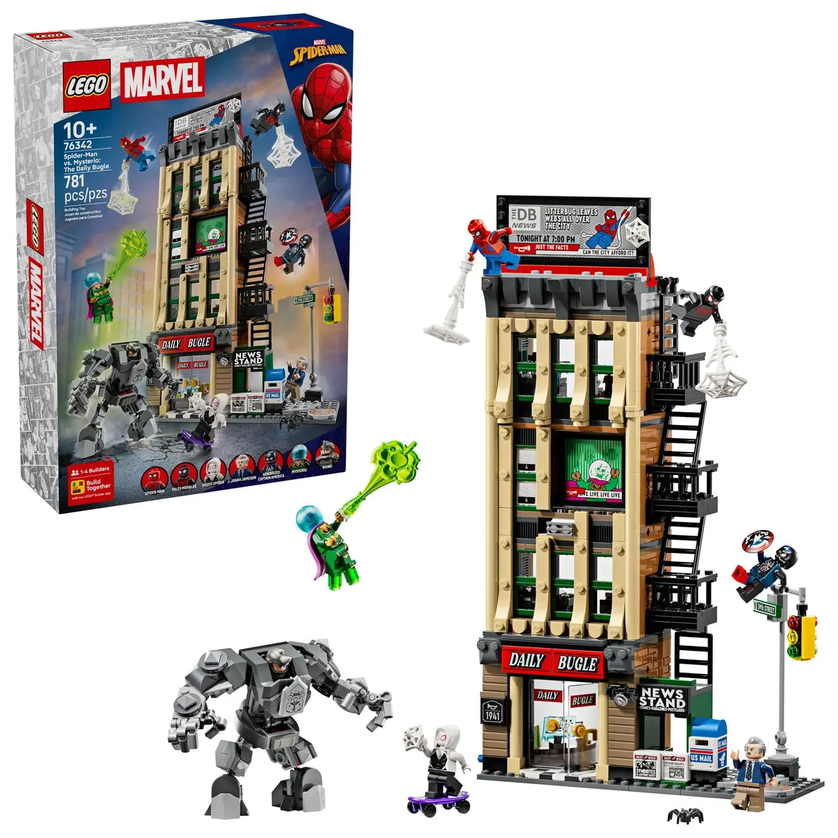LEGO Marvel Homem-Aranha vs. Mysterio: O Clarim Diário 76342 (781 Peças)