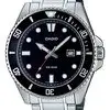 Relógio Casio Duro 200m Mdv-107d-1a1vdf Cor Da Correia Prateado Cor Do Bisel Preto Cor Do Fundo Preto - 1