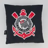 Almofada Corinthians Meu Coração é Preto e Branco