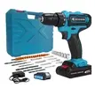 Parafusadeira Furadeira 21V C/ Kit Maleta COM DUAS BATERIAS Kit de 28pcs