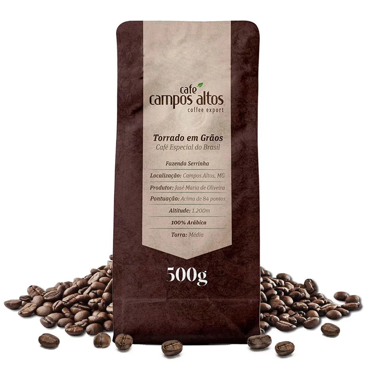 Café Campos Altos Especial em Grão 500g, Catuaí Vermelho, 84+ Pontos - 1