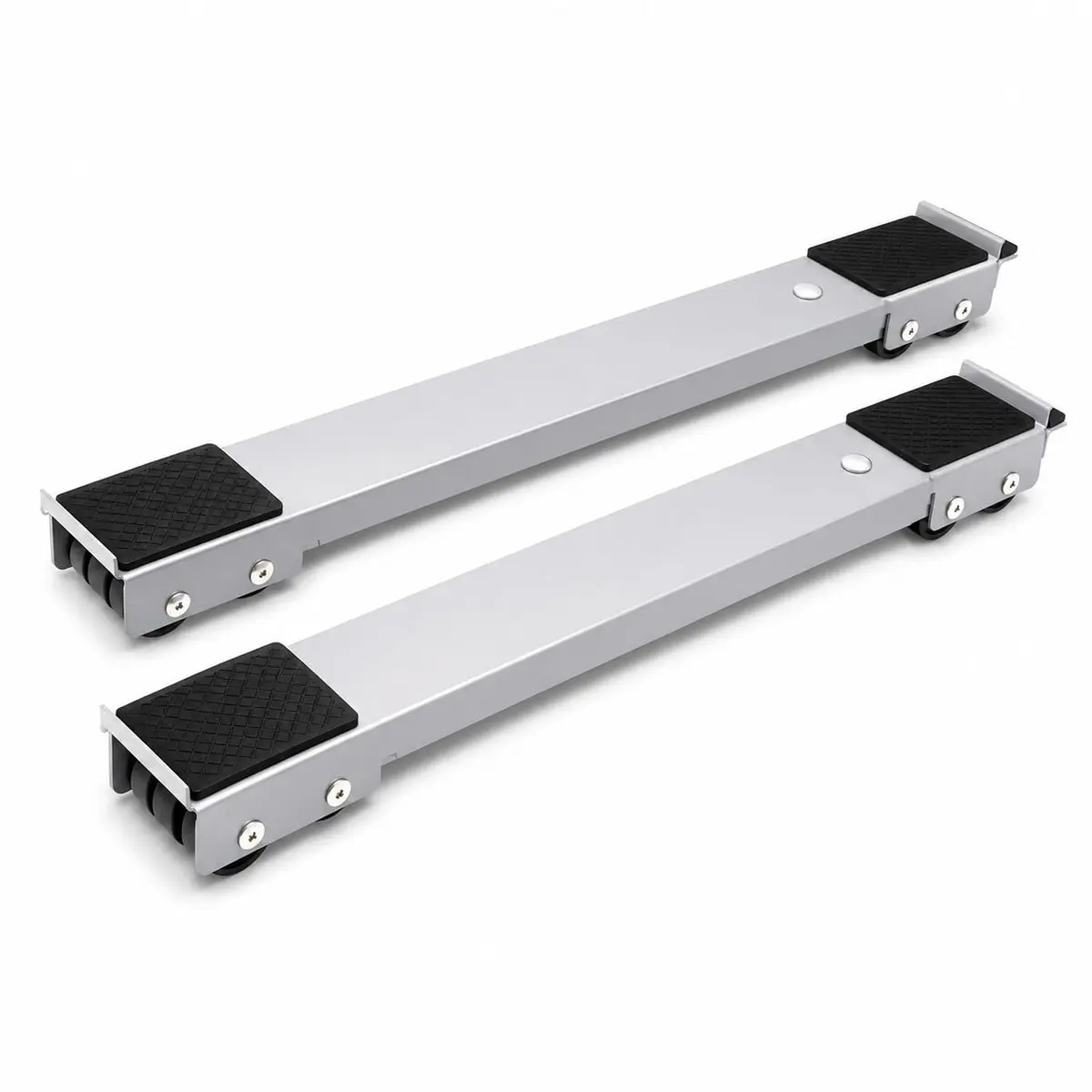 Suporte para Eletrodomésticos, 2 Bases de 45 a 71 cm, Rolante Expansível com Rodízios e Apoios Antiderrapantes