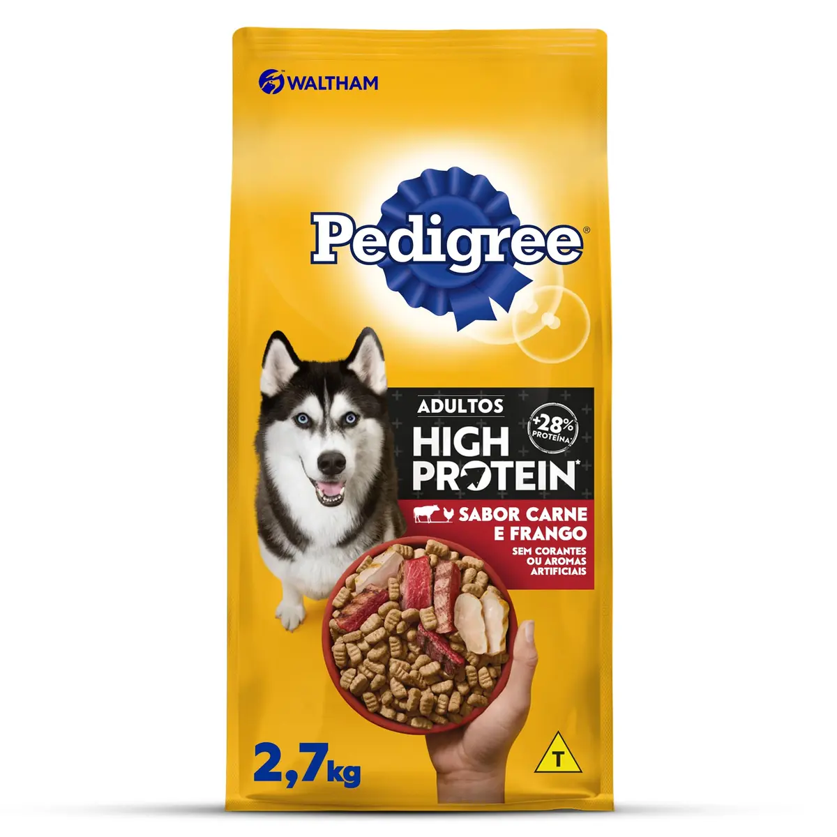 Ração Pedigree High Protein Cães Adultos Carne e Frango 2,7kg