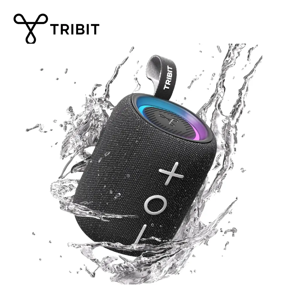 Caixa de Som Bluetooth Tribit StormBox Mini+, 12W 360 ° Som com XBass, LEDs, 12 Horas de Reprodução, IPX7 à Prova d'Água para Caminhadas ao Ar Livre - 1