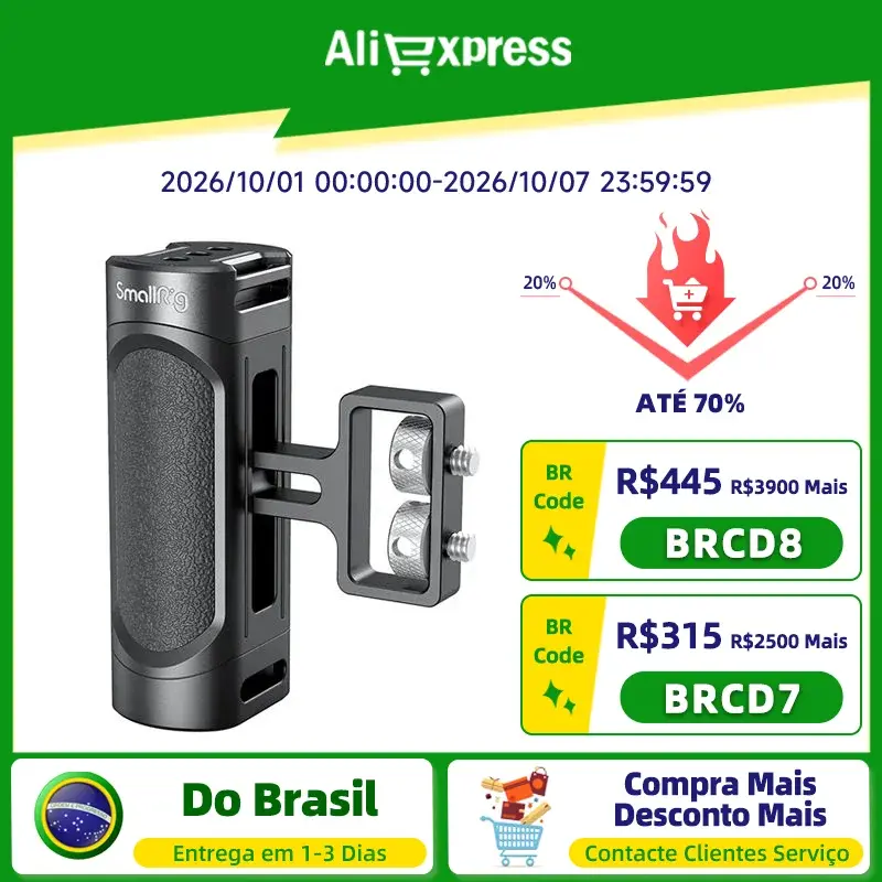 Smallrig mini alça lateral da câmera com duas parafusos de 1/4 "-20 montagem para câmera dslr sem espelho/digital 2916