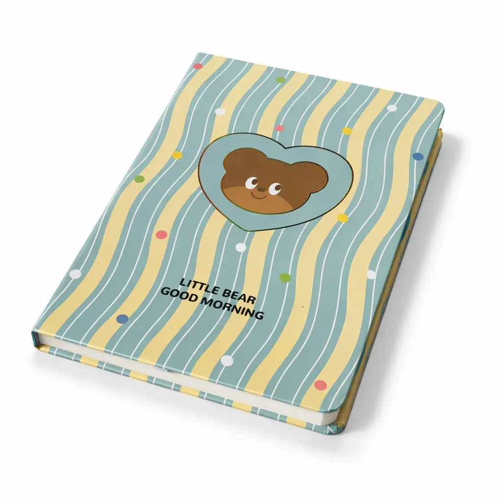 Caderno com Pauta Ursinho Fofo A6 Capa Dura Decorada 80 Folhas - Urso - 1