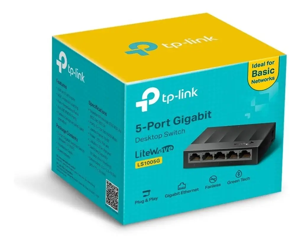 Switch TP-Link LS1005G - 5 Portas GIGABIT 10/100/1000 Mbps thumbnail 2
