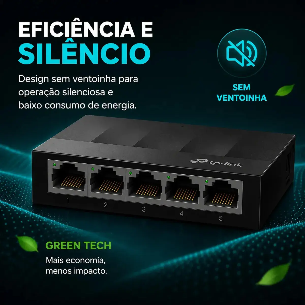 Switch TP-Link LS1005G - 5 Portas GIGABIT 10/100/1000 Mbps thumbnail 6