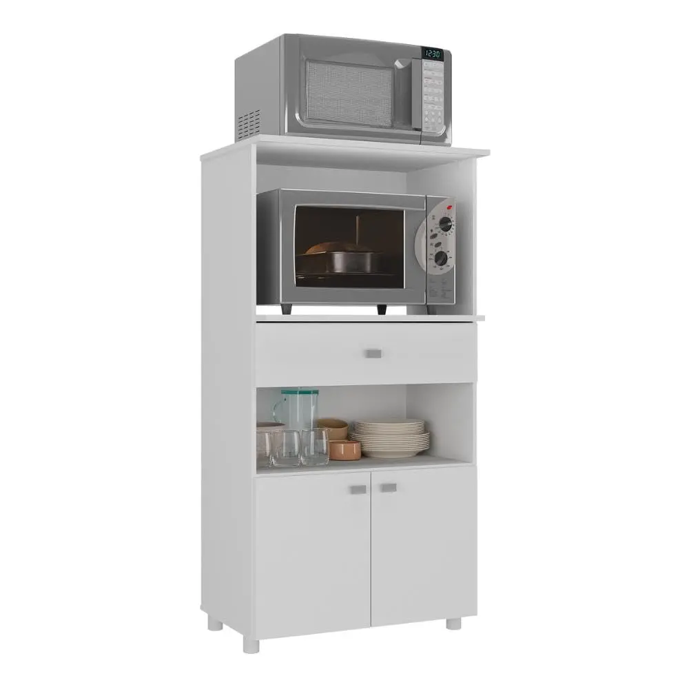 Balcão para Forno e Microondas Multimóveis 2 Portas 1 Gaveta Fg4060g Branco