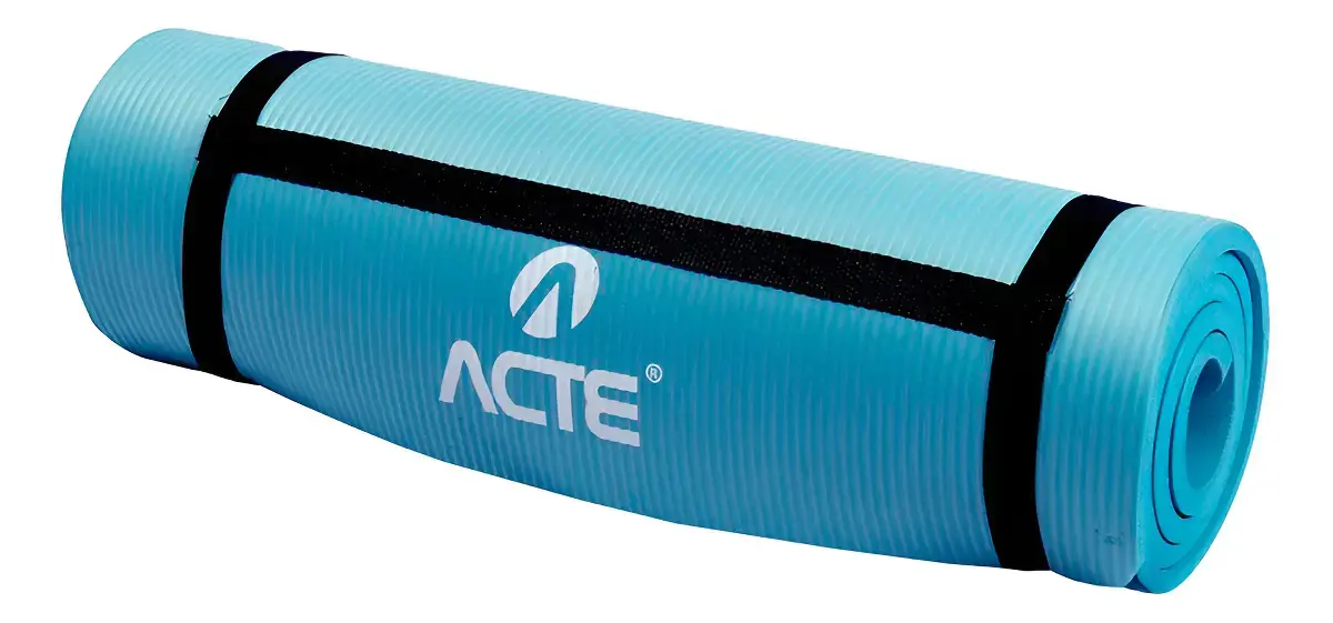 Tapete Yoga Comfort T54, Pilates e Corssfit, Azul - Actef