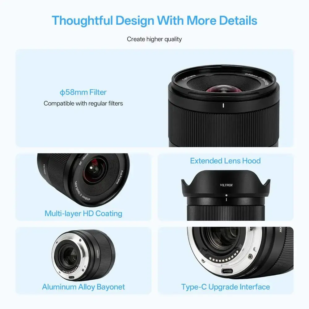 【Do Brasil】Viltrox 14mm F4.0 Air Lente Prime Ultra Grande Angular de Foco Automático para Câmeras Sony E-Mount A7CII A7IV A7RV FX3 A7CR A7RIII
