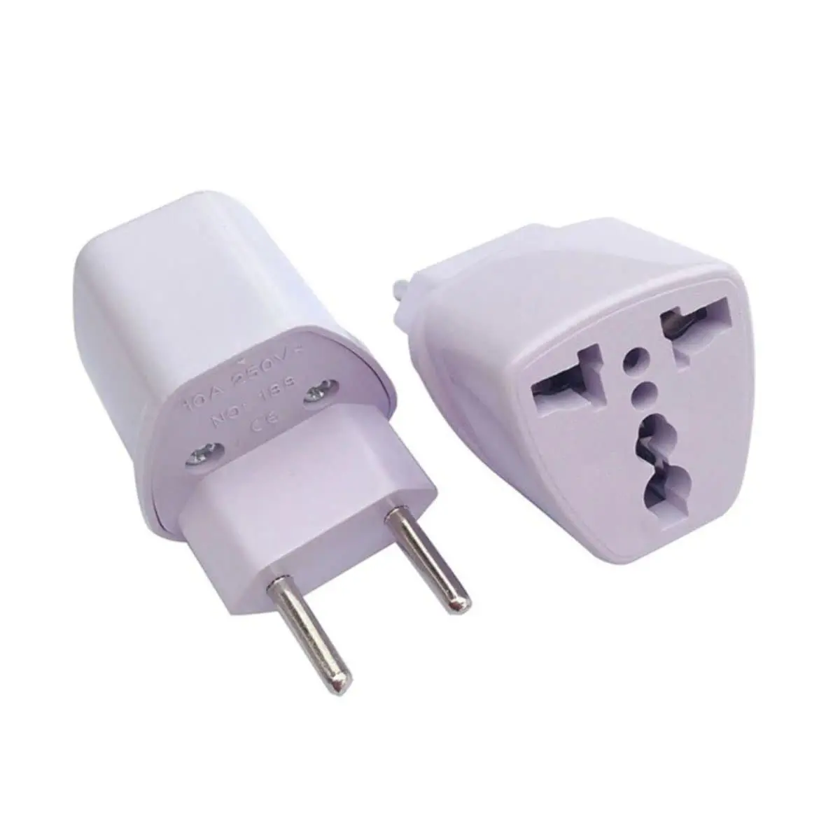 Adaptador De Tomada Universal Padrão Europeu UK Para Brasileiro Bivolt 10a Benjamin Internacional Com Plug Nacional Portátil Para Viagens Preto E Branco LINHA PREMIUM DUPIN (BRANCO)