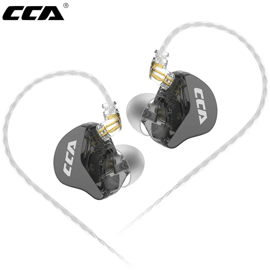 Cca cra fone de ouvido com fio pendurado no ouvido alta fidelidade fones monitor cancelamento ruído esporte gamer cabo destacável