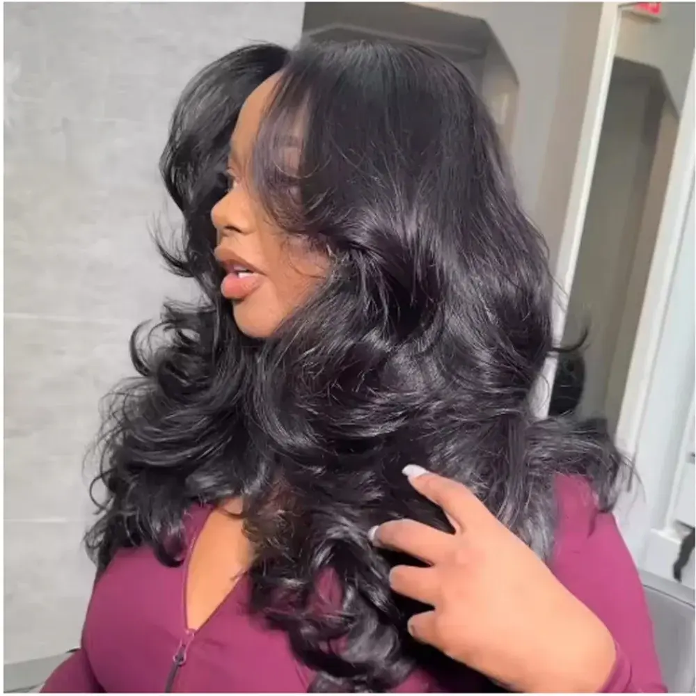 Peruca Frontal de Renda 13x6 com Cabelo Humano Ondulado, Pré-arrancada, Sem Cola, 13x4, Ondas Brasileiras, Renda HD Transparente para Mulheres