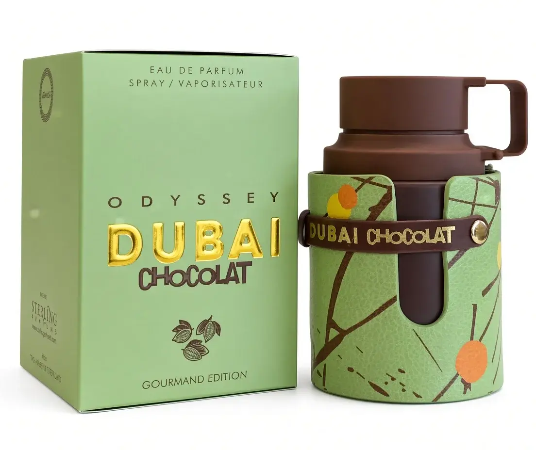 Perfume Unisex Odyssey Dubai Chocolat Eau de Parfum Importado Aroma de Chocolate e Pistache 100ml 3.4 fl.oz