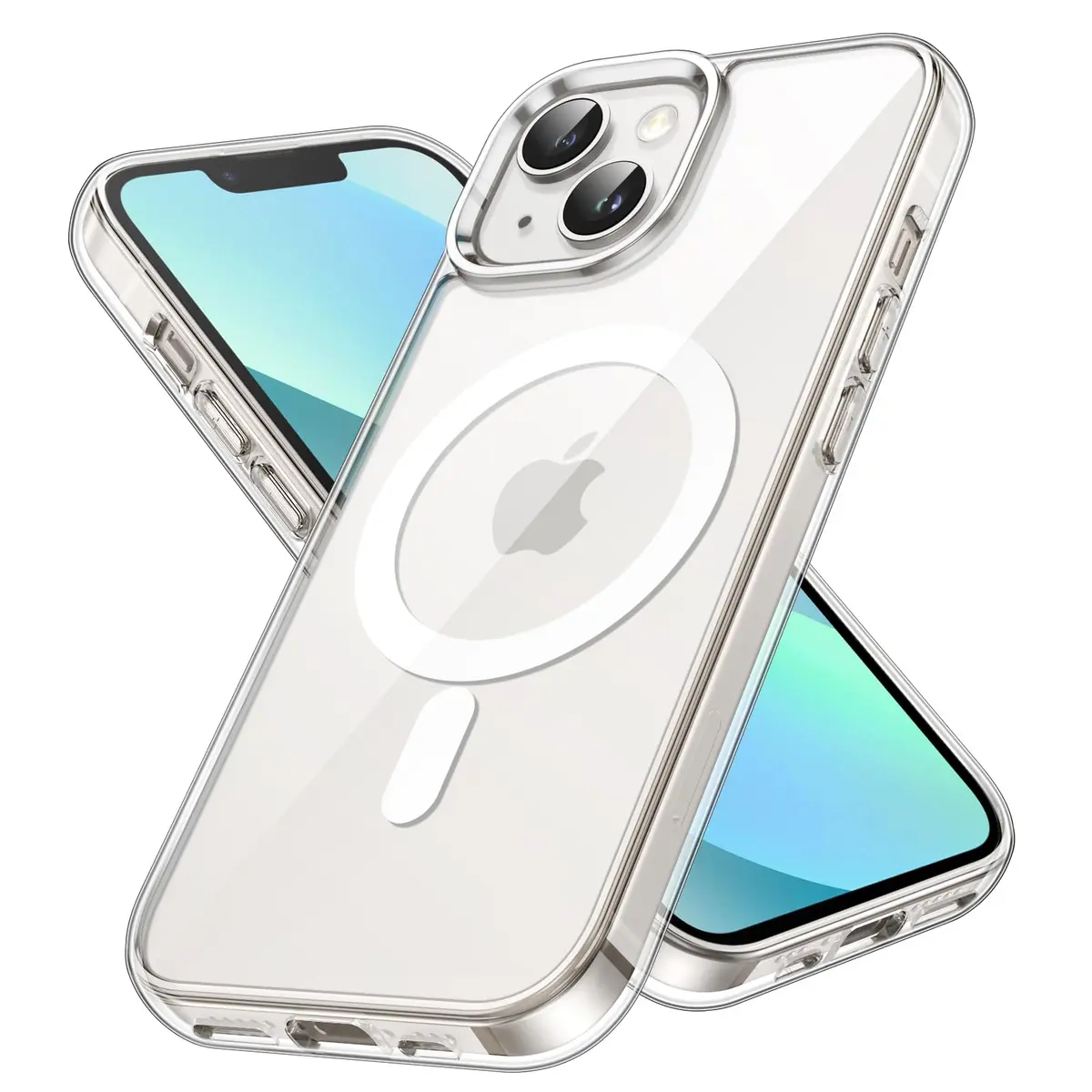 JETech Capa Magnética para iPhone 13 mini, Claro | Compatível com MagSafe, Case Bumper À Prova de Choque para Celular, Resistente a Riscos, Parte Traseira Transparente - 1