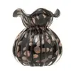 (APP) Vaso de Vidro Italy Preto e Rosé 10x11cm Decorativo - 1