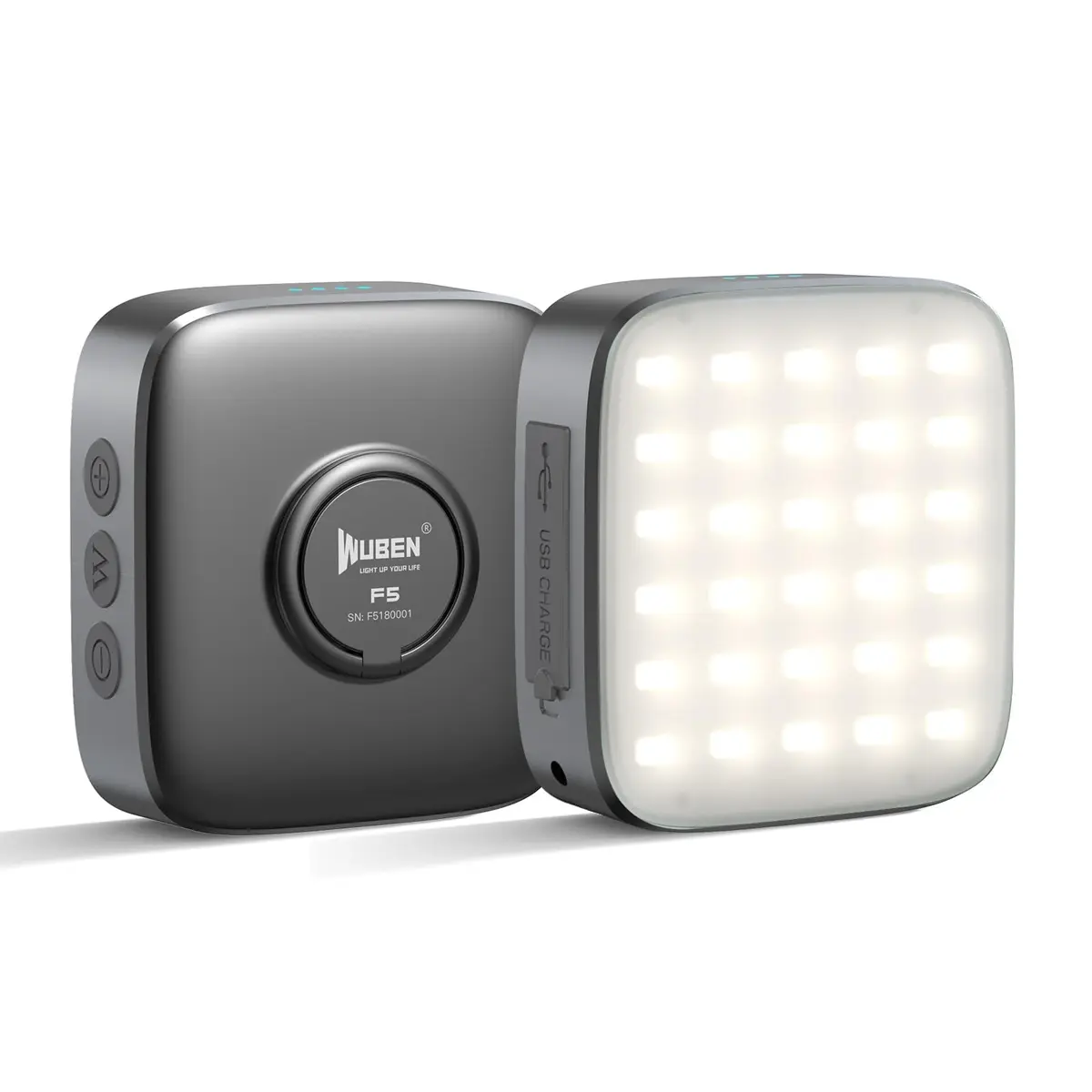 WUBEN F5 Lanterna LED 500LM Portátil USB Recarregável 3 Modos Camping | IP64 à prova d'água, 3 Temperaturas de Cor, grande bateria recarregável, Base Magnética e Gancho, para Camping, Trilhas